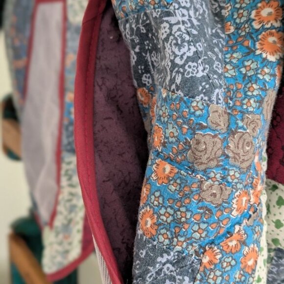 HANDMADE Vintage Cords and More Quilt Jacket, Size M/L - Picture 4 of 6